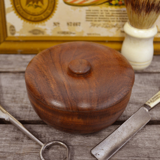 Col. Conk Dark Wood Shave Bowl