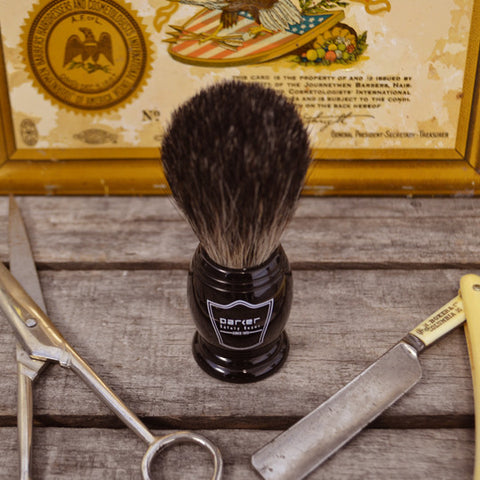 Parker Black Handle Shave Brush