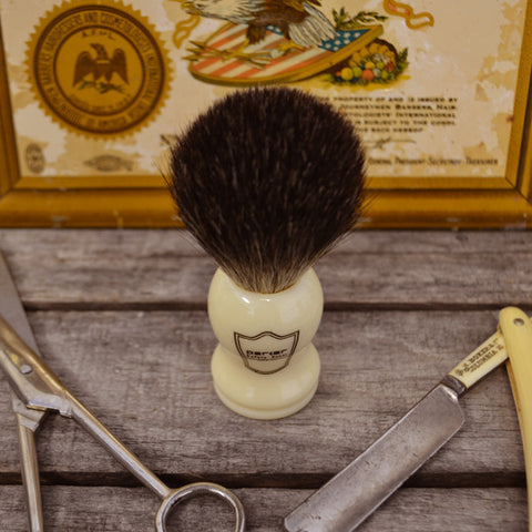 Parker White Handle Shave Brush